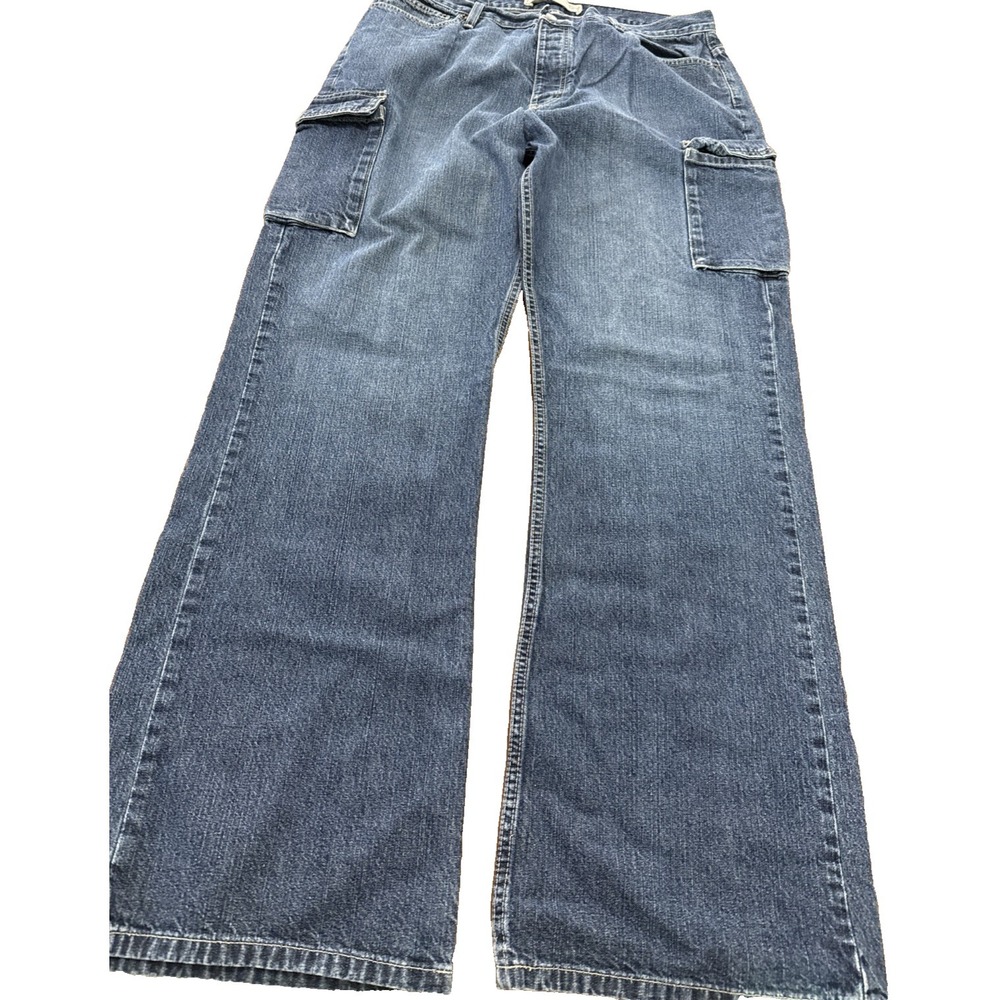 Express Bootcut Classic Fit Blue Denim Jeans Men's Medium Wash 5-Pocket 36x34